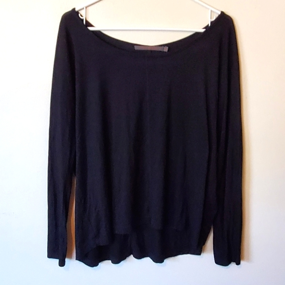 Feel The Piece Black Off Shoulder Long Sleeve Top